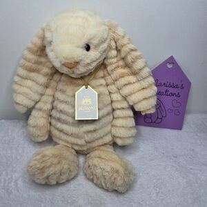 SOLD - BNWT Customized Jellycat Medium Bashful Luxe Nimbus Bunny "Peaches"